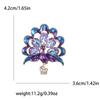 Fully Rhinestone Peacock Bird Brooch Fashionable and Elegant Coat Pin Jewelry Accessories and Gifts
