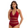 Costume da bagno intero sexy a triangolo da donna 1011 nuova moda e sottile tinta unita rete Europeo e Americano