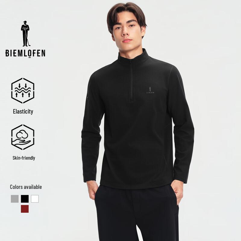 Pearly Gates Men's Double-Sided Fleece Half-Zip Golf Long Sleeve T-Shirt