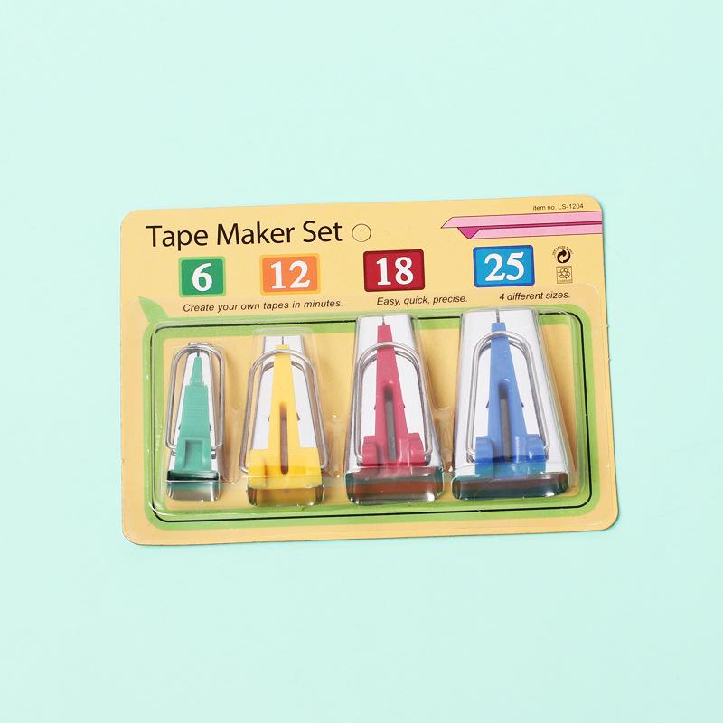 DIY Patchwork Tools: Bias Tape Maker & Threader Set (6 Sizes: 6/9/12/18/25/50mm)