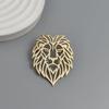 Stainless Steel Lion Brooch Cufflinks for Suit Shirts - In Stock