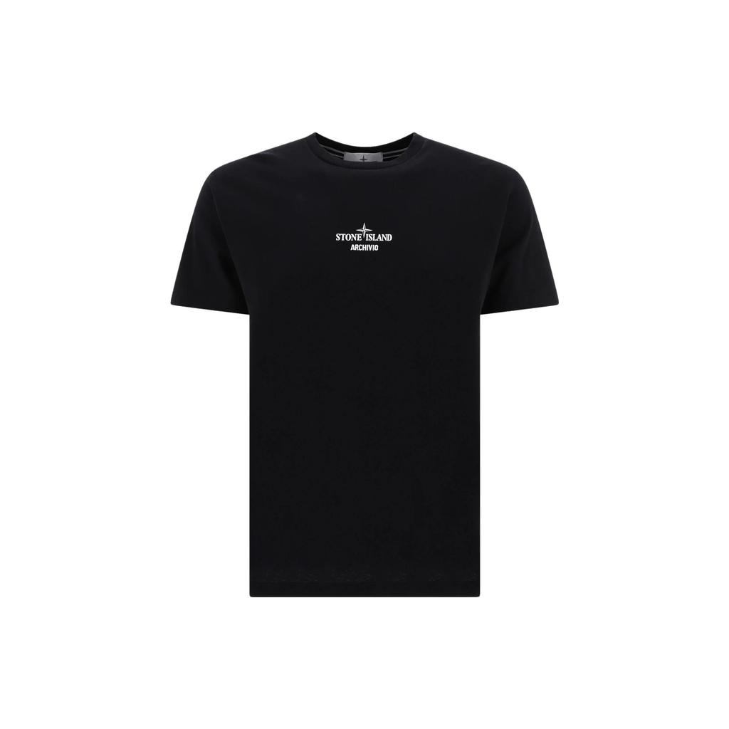 STONE ISLAND Logo T-shirt 'Black' Men's 79152NS91-V0029