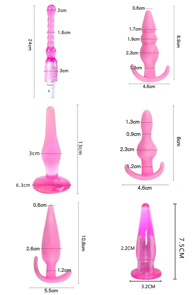 BAOQISHAN SM Goods SM Set Anal Plug Anal Dilator SM Anal Training Anal Stimulation Made of Silicone Material and High Quality ABS Training Tools for