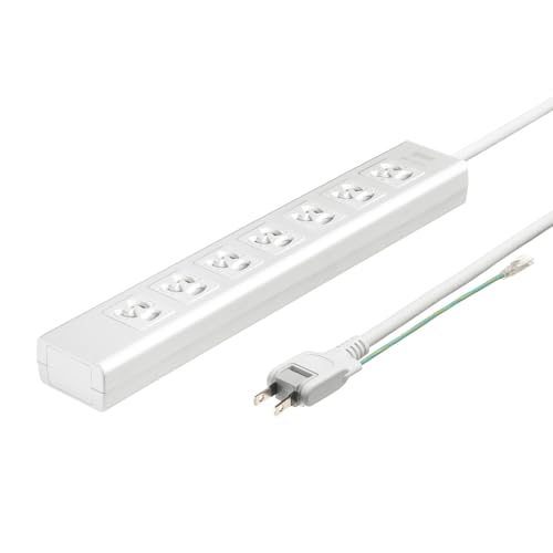 SANWA SUPPLY Anti-Pull Shutter Tap (3-Pin, 7 Outlets, 5m) TAP-F37SH-5SR