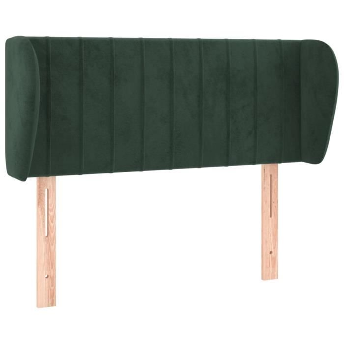VidaXL Tête de lit avec oreilles Vert foncé 83x23x78-88 cm Velours3117415