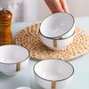 Nordic Style Underglaze Ceramic Rice Bowl Set