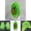 Christmas Grinch Gloves Terrifying Green Monster Costume Accessories