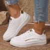 Women Shoes Summer White Shoes 2025 Spring Women Gold and Silver Casual Shoes Breathable Flats Breathable Women Sneakers
