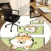 1PC Puppy Playful Office Round Area Rug,  Mat Suitable ForOffice, Under Office Chairs Bedroom Living Room Home Decor, Room Deco