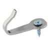5pcs/set Hooks 40mm Mini Alloy Hangers w/screws Black/White/Silver Wall Mounted Hanging Keys Coat Bag Hat Mask Bathroom Kitchen