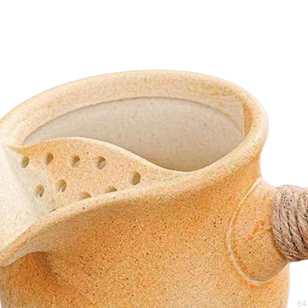 Ceramic Tea Pot for Boiling Water Portable with Anti Scald Handle Infuser House