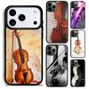 Capa de Celular Musical Violoncelo Violino para iPhone 17 16 15 Pro Max Air 14 13 12 11 Plus Capa à Prova de Choque