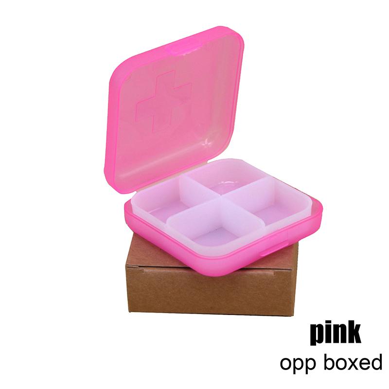 Mini Organizer Case 4 Grids Pill Box Tablet Pill Case Travel Drug Dispenser Storage Container Medicine Boxes Dispensing Medical