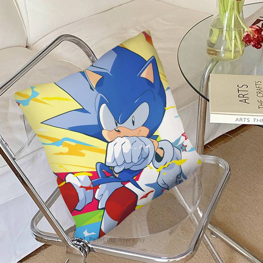 1pc S-SupersonicS-s-SonicS-Game Pillow Case Fashion Square Pillowcase Bedroom Sofa Room Ins Decoration Leisure