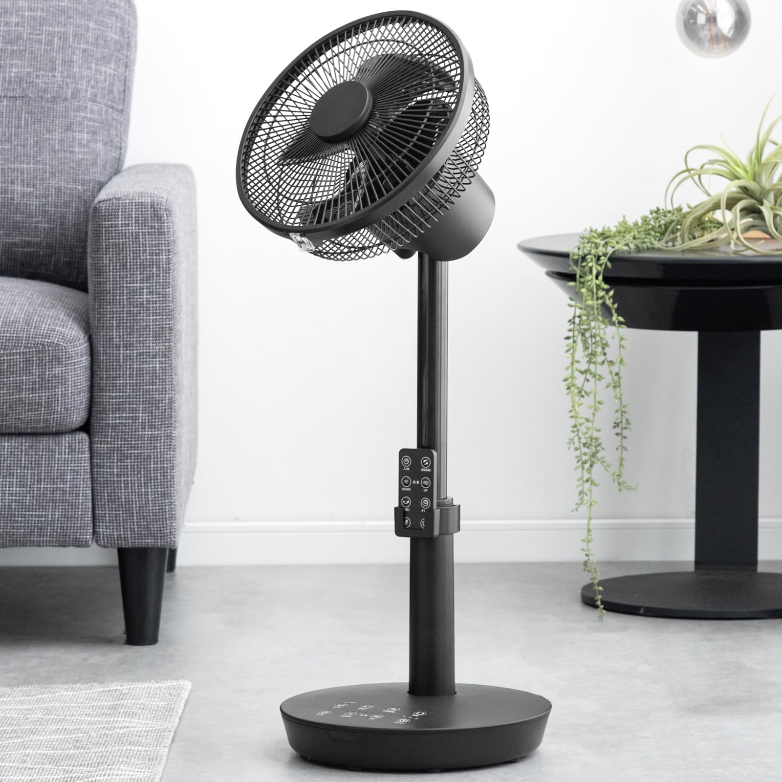 

Електричний двигун постійного струму Tansu no Gen Оснащений реверсним обертанням 4 Energy Living Room Стильний вентилятор, циркуляційний, 2WAY, Mode, Quiet, Blades, Compact, чорний