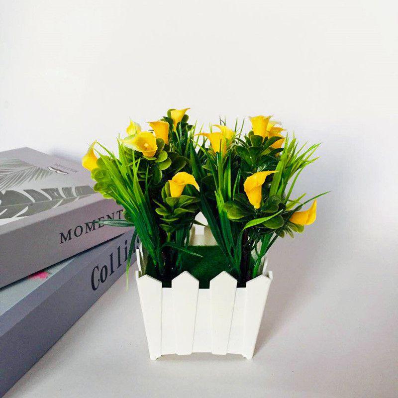 Stunning 20 Heads Artificial Lily Flower Potted Plant Ideal For Indoor And Outdoor Decor