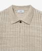 Tienjiti Crochet Polo Knit Top (Melange Beige) Tnsw5E205I2