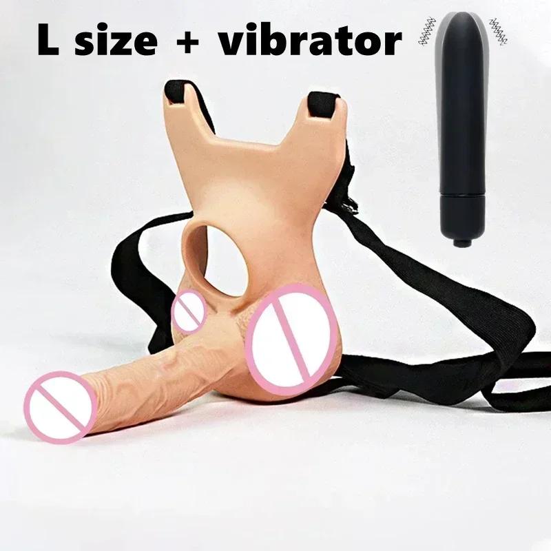 Vaginaplugg 10 frekvenser Dobbel penetrering Analplugg Dildo Butt-plugg Vibrator for menn Stropp på penis Sexleketøy for par