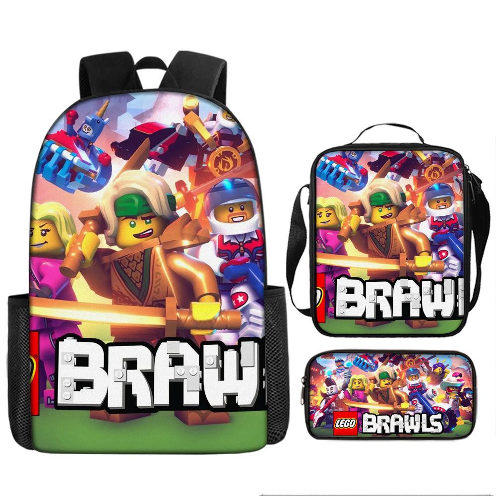 Cartoon-Rucksack-Set 3 Teile Leichte Schultasche für Mittelschüler Umhängetasche