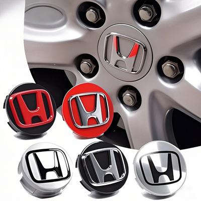 4pcs Car Wheel Center Cap Hub Cover Badge Emblem Sticker Car Accessorie For Civci FIT CRV Accord Jazz HRV Stepwgn CRZ 5th