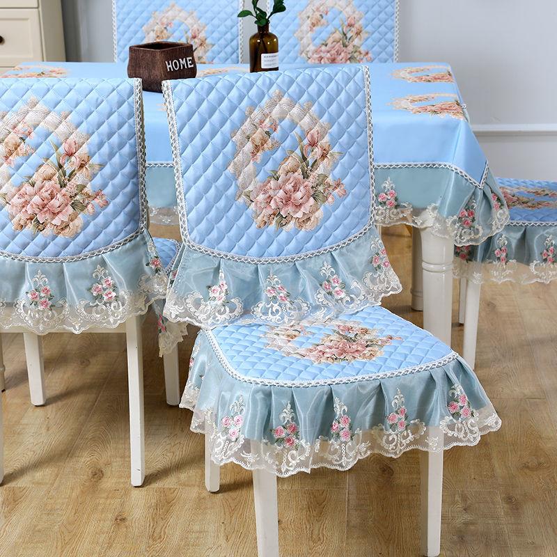 Stuhlhussen für Esszimmerstühle, schmutzabweisendes Kissen, europäischer Jacquard-Stuhlbezug, Kissen, Haushaltsstuhlkissen, universelle Wohnkultur