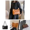 2023 Winter New Women's Bag Fashion Street Trend Shoulder Bag Retro Casual Crossbody Bag Rhombic Chain Tote Bag In Black