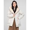 Mid-length loose waist slimming hooded thick diamond-shaped padded jacket jacket