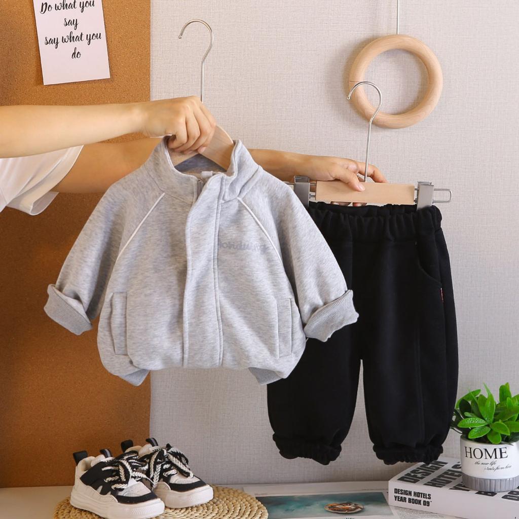 Kids Casual Long-Sleeve Set, Comfortable Daily Wear Outfits