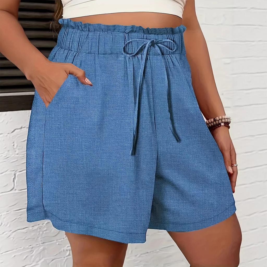 Damskie szorty na co dzień, letnie, kolorowe, ze ściągaczem, plażowe, z luźnymi kieszeniami