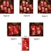 6pcs with Tassel Chinese New Year Red Envelope Hollow Red Packet HongBao  Year of The Snake