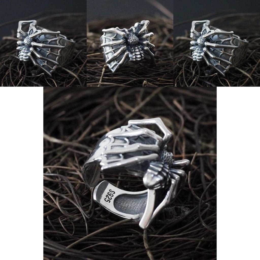 Thai Vintage Stylish Silver Spider Ring For Women Perfect For Punk Lovers Fashion