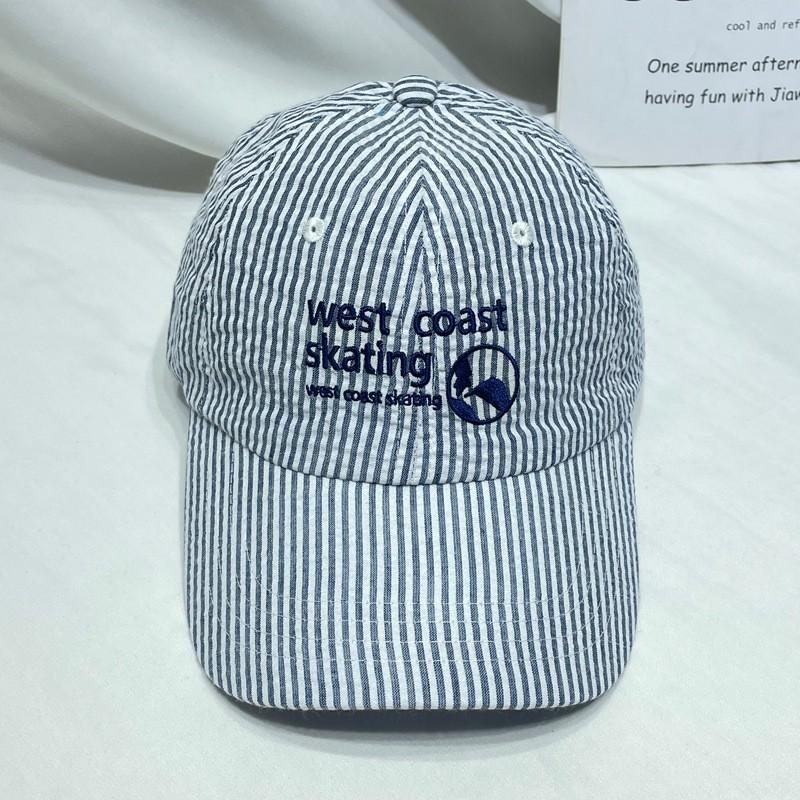 Embroidered Letter Baseball Cap With Flat Top And Wide Brim For Summer Fashion