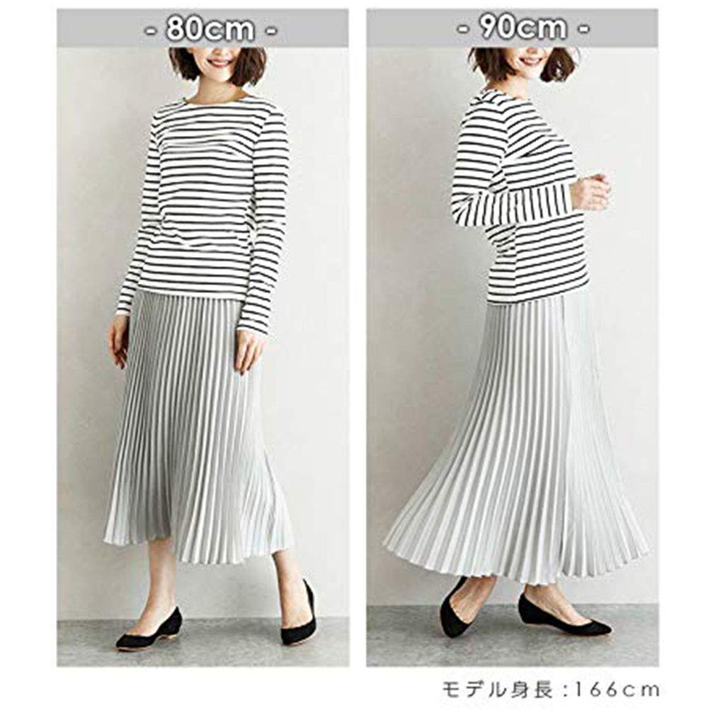 BARYPORY Flared Long Pleated Maxi Solid Slimming Elastic Autumn Women's Skirt, Skirt, Skirt, Skirt, Color, Skirt, Waist, Lined, Spring, Summer, (90cm