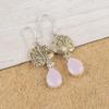 Rose Chalcedony Gemstone Jewelry, 925 Sterling Silver Earring Jewelry, Handmade Gorgeous Earring Gift For Women