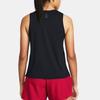 Under Armour Solid Logo Reverse Design Round Neck Vest Women Tops Black 1383363-001