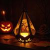 Halloween Lantern Lights Witch Pumpkin Castle Lantern Lamp Ornament Decorations Centerpieces For Yard Garden Camping Porch