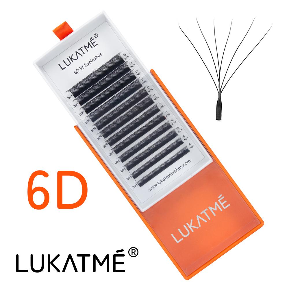 8PCS/BOX LUKATME Premade Fans YY W Shape Curl D/M 7-15mm Mix Style YY 4D 5D 6D 7D Wholesale False Eyelash Supplies Brown Lashes