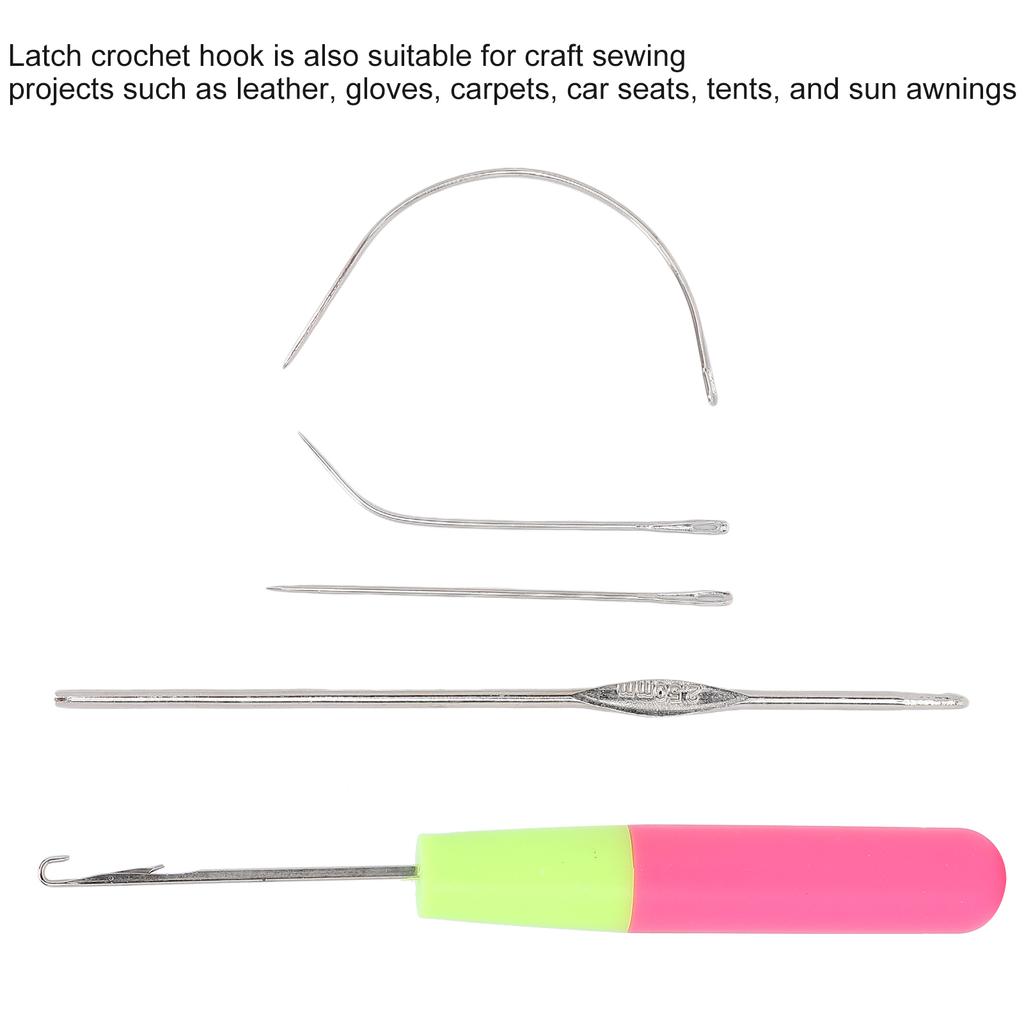 5pcs Latch Hook Set Plastic Bent Latch Hooks Crochet Needle Latch Hook Knitting Tool for Braid Hair5pcs