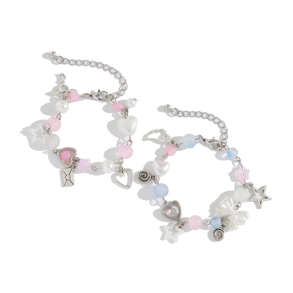 Bowknot Tassel Bracelet with Faux Pearl Accents Fashionable Bowknot Tassel Bracelet for Girls Showcasing Elegance