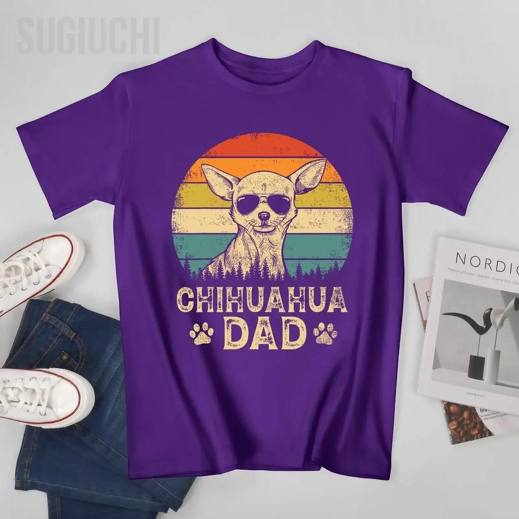 Unisex Unisex Vintage Chihuahua Dad Dog Lovers Fathers Day Tshirt Tees T Shirts WoUnisex Boys 100 Cotton TShirt