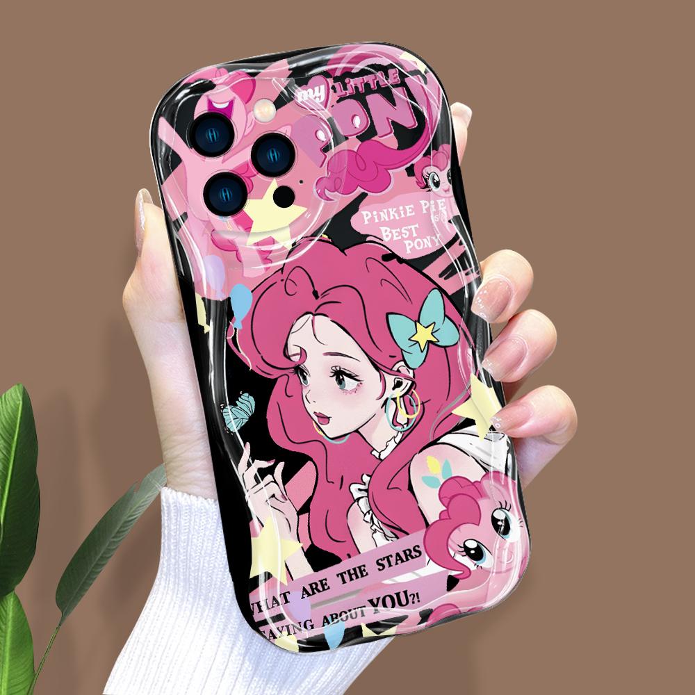 Model de desene animate Carcasă cu textura cremă Marginea ondulată Husă din silicon moale Husă pentru telefon pentru iPhone Samsung Huawei Honor Xiaomi Redmi Infinix Tecno