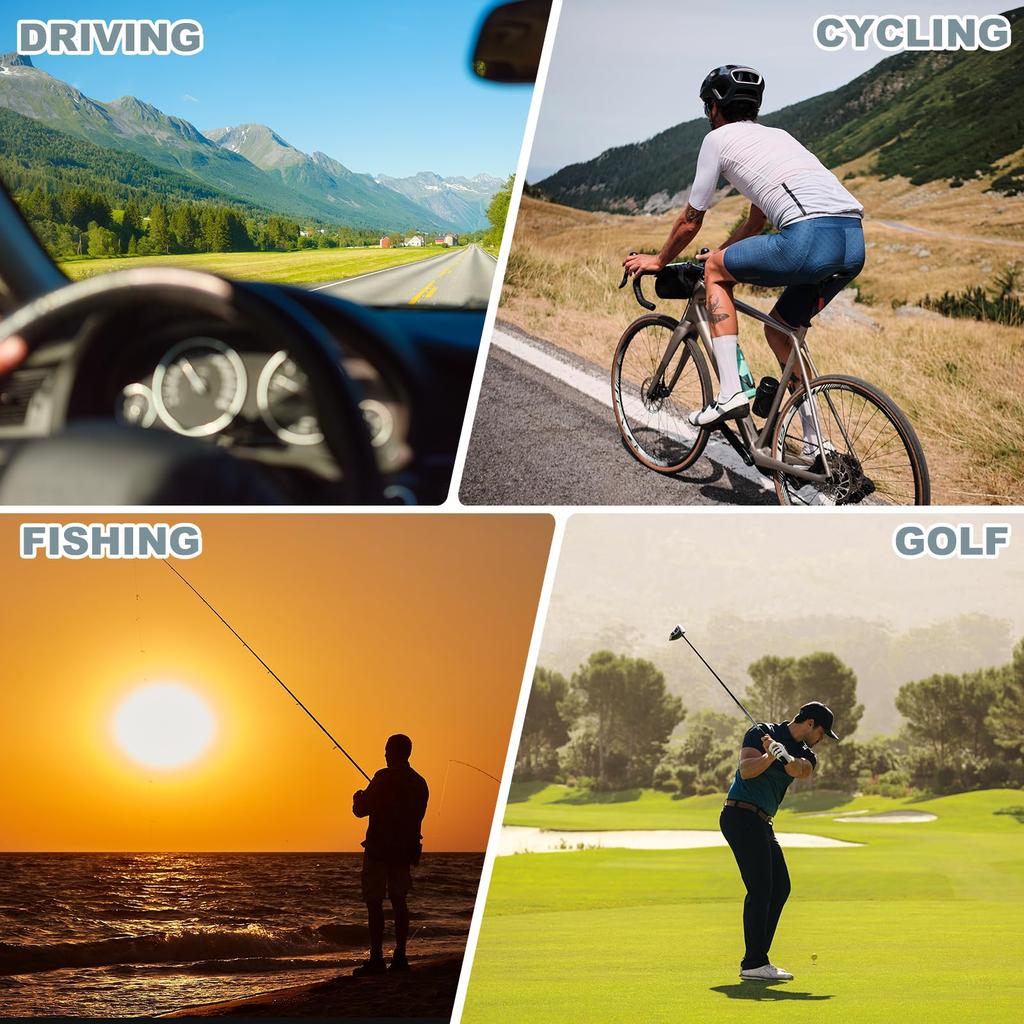 Sports Sunglasses for Polarized for Gray [uxcell] Men, Lenses, Cycling/Motorcycling, Driving, Fishing, Running, Black/Clear