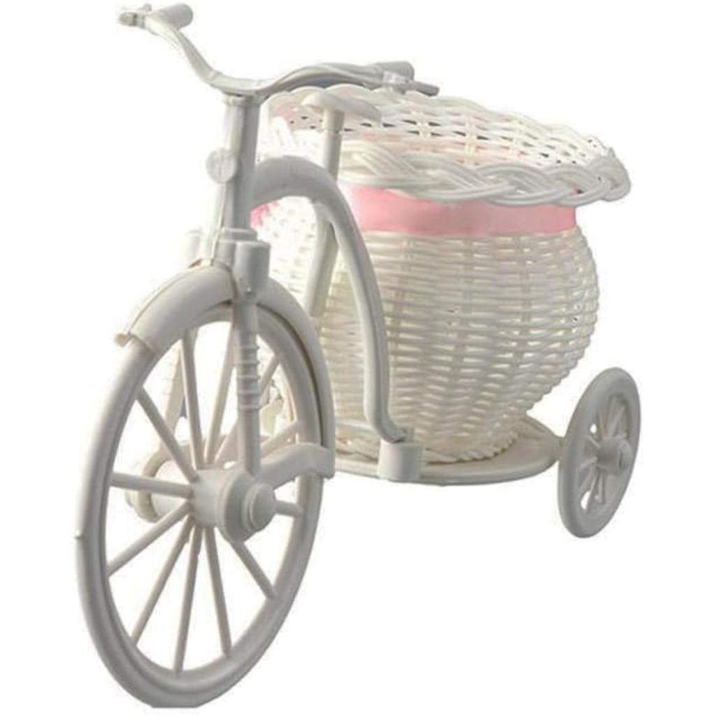 Bike Flower Basket Plant Stand Nostalgic Bicycle Planter Flower Stand Garden Decor for Home Wedding Decoration, Desktop Decoration
