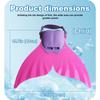 Palmes de sirène réglables en Silicone, entraînement à la natation et plage, aileron dur à corps souple avec 3 poignées antidérapantes, équipement de 