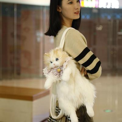 Soft Plush Bag Cute Simulated Cat Designer Backpack Women Trendy Backpack Purse for Woman School Backpack Gifts for Girls