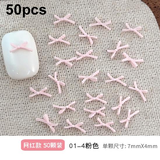 Mixed Cute Mini Colorful Resin Line Bowknot Bow Tie Ribbon Nail Art Decorations DIY Manicure Rhinestones Accessories
