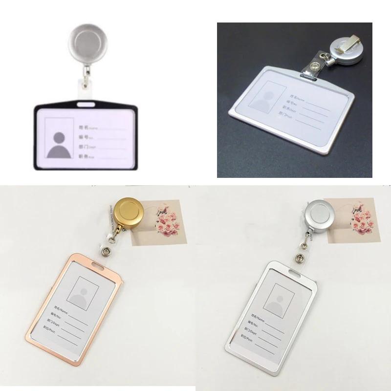 Aluminium Alloy Employee Name ID Card Cover Metal Work Identity Badge ID Business Case Credit Card Holder Wallet Case