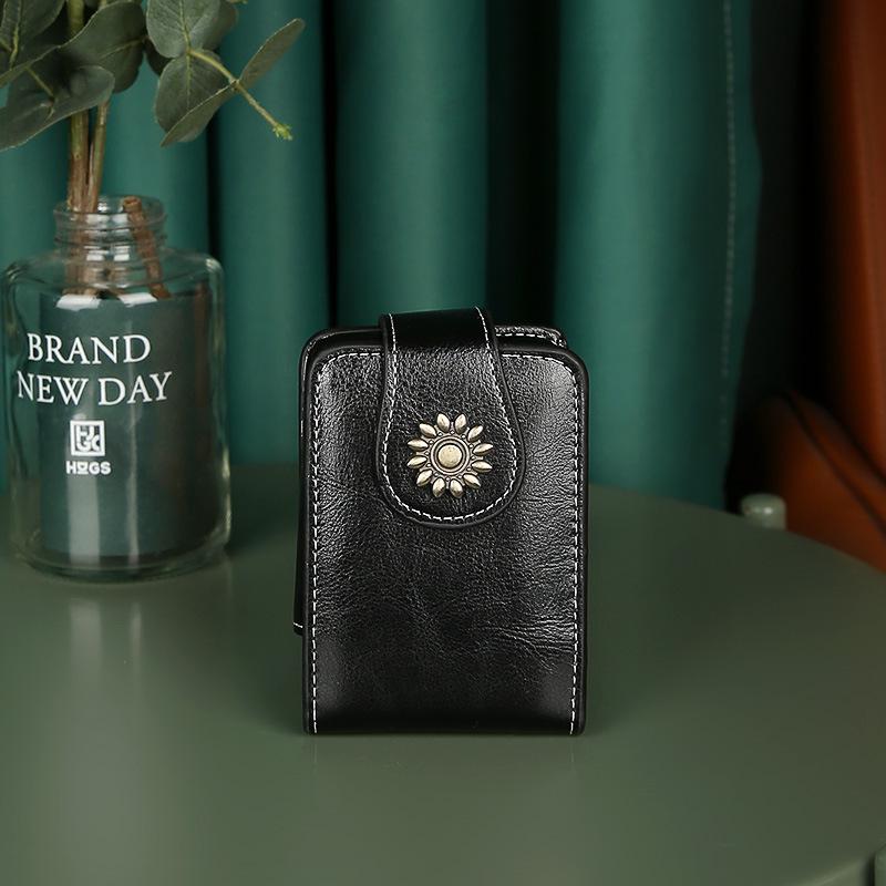 

Компактная летняя кожаная сумочка для помады с зеркалом