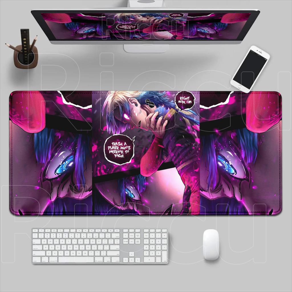 Hot Anime Blue Lock Mousepad HD Printing Computer Gamers Locking Edge Non-slip Rubber Mouse Pad XXL 90x40cm Keyboard PC Desk Pad