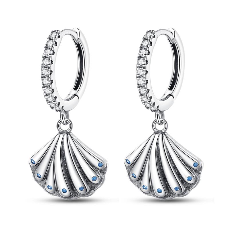 Orstarry 925 Silver Starry Mermaid Tail Hoop Earrings For Women Original Love Jewelry Party Gifts